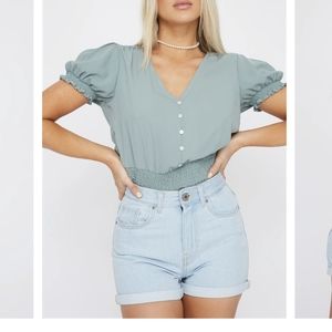 Chandail turquoise-gris